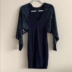 French Connection Sz 0 Sequin Sweater Dress